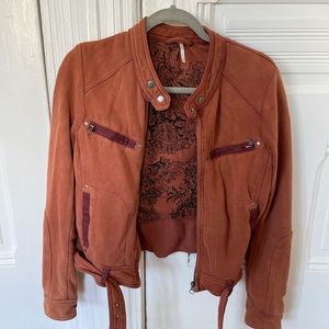 Free People cotton moto jacket
